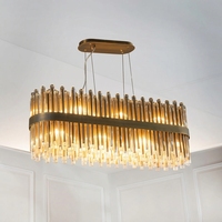 Lustre suspendu au design rétro, de haute qualité, pour salon, loft, cristal, luxe, LED, 2 ans de garantie