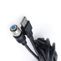 XS9 JK-5P/Y MINS00 kabel ekstensi, kawat ekstensi USB Core 2 Pin, colokan Jack 5 Meter 28AWG tarik Anti kekuatan