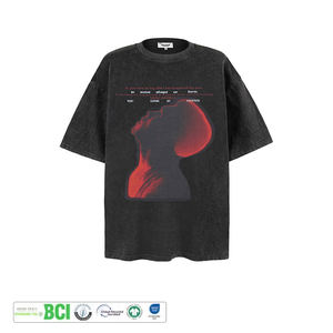 Camiseta Personalizada al por Mayor, Estilo Desgastado, 100% Algodón, Manga Corta, Lavado Ácido, Ecológica, de Secado Rápido para Hombre - Product Image 3