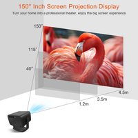 Vente en gros de projecteurs vidéo portables P20 PLUS LED 4K Android14 500 Lumens 2.4G/5G WiFi LCD, stéréo HIFI, haut-parleurs intégrés, 32 Go