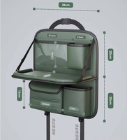 Organisateur de siège arrière de voiture pliable, table à manger portable avec porte-gobelet et plateau pour aliments pour le rangement intérieur du véhicule