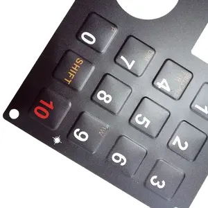 Interruptor de membrana táctil en relieve personalizado, teclado, Pantone, LED plateado, Metal, OEM, Conector de PVC, botón, ZIF PET