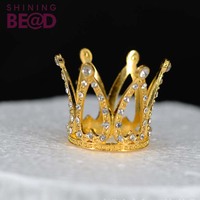 2025 vente chaude anniversaire gâteau Topper décoration alliage couronne gâteau décoration bébé fête d'anniversaire fleur diadème or/argent