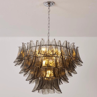 Lustre en verre de Murano de style français, luxe léger, pour salon, salle à manger, chambre d'hôtel