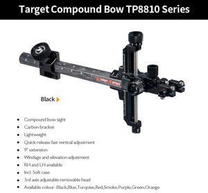 Visée pour <span class=keywords><strong>arc</strong></span> à poulies TP8810, 9 pouces, pour droitier/gaucher, accessoires de tir à l'<span class=keywords><strong>arc</strong></span> pour la chasse - Product Image 4