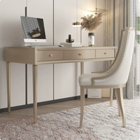 Bureau en bois massif de luxe léger et bureau d'ordinateur avec ensemble de chaises pour la maison, bureau simple pour petits appartements, bureau d'écriture