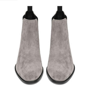 Bottes <span class=keywords><strong>Chelsea</strong></span> pour hommes, gris vintage, faites à la main, respirantes et confortables, bottes en cuir de vachette de qualité supérieure, chaussures de marche décontractées - Product Image 3