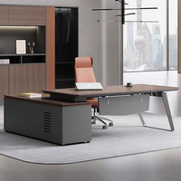 Escritorio de oficina de panel de madera moderno simple Escritorio grande ejecutivo Nuevo uso comercial de lujo ligero