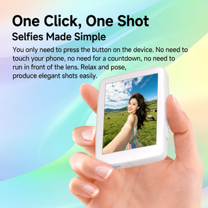 Moniteur d'écran pour selfie avec connexion sans fil et miroir de beauté compatible avec <span class=keywords><strong>iPhone</strong></span>, Android et pour <span class=keywords><strong>TikTok</strong></span> Reels, Shorts, Vlog - Product Image 4