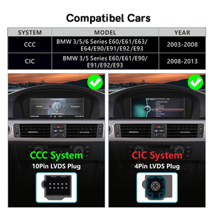 Stock de EE. UU. |   Pantalla Inalámbrica CarPlay de 8.8 Pulgadas con Sistema Linux para <span class=keywords><strong>BMW</strong></span> Serie 5 <span class=keywords><strong>E60</strong></span> E61 / Serie 3 E90 E91 E92, Conexión Plug & Play, Envío en 3 Días - Product Image 3