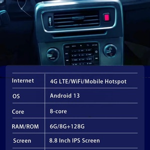 วิทยุติดรถยนต์ระบบแอนดรอยด์ขนาด 8.8 นิ้ว สำหรับรถยนต์วอลโว่ S60 V60 ปี 2011-2017 เครื่องเล่นมัลติมีเดียพร้อมระบบนำทาง GPS รองรับ Wireless Carplay และ WIFI 4G - Product Image 4