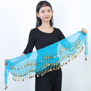 Kostum Tari Perut 2025, Rok, Selendang, Sabuk dengan Barisan Koin Emas - Product Image 4