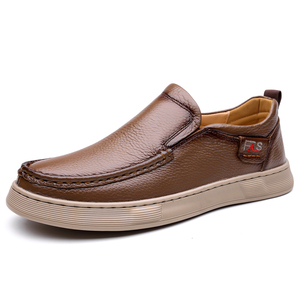 Nouveau pur cuir de vachette Lofer chaussures pour hommes Coluer Bourn logo de marque personnaliser sans lacet en cuir véritable homme Sneaker meilleure vente afrique - Product Image 1