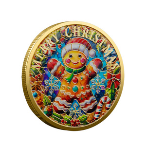 Koin Peringatan Koleksi Manusia Roti Jahe Kerajinan Logam Natal Tradisional - Product Image 2