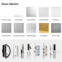 Portes pliantes en aluminium au design grille, idéales pour l'intérieur des maisons et les cuisines - Offre spéciale