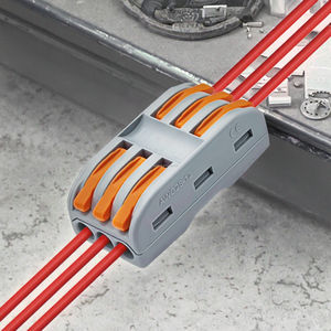 Modèle 222 – Terminal à sertir compact à connexion rapide, 3 pôles, broches en cuivre, boîtier en nylon pour applications électriques, connecteurs 3P - Product Image 2