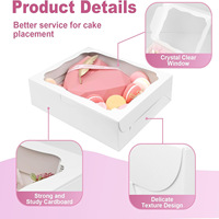 Boîte à emporter de gâteau rectangulaire transparente Macaron Cookie cuisson estampage pour Amazon carte blanche pour emballage de pâtisserie alimentaire