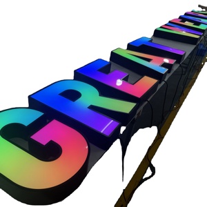 ป้ายไฟตัวอักษร 3 มิติ สั่งทำได้ ป้ายไฟ RGB 3 มิติ ป้ายไฟ LED ป้ายโลโก้สั่งทำได้ ป้ายร้านค้าภายนอกอาคาร ป้ายช่องทางธุรกิจ ไฟส่องด้านหน้า - Product Image 1
