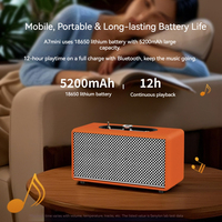 Haut-parleur Bluetooth vintage de haute qualité A7mini 60W RMS, batterie 12H, haut-parleur sans fil portable TWS, vente en gros, personnalisation OEM ODM