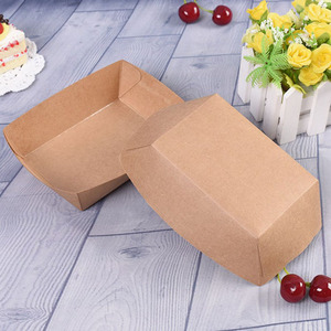 Kotak Kertas Persegi Omet untuk Kue, Kentang Goreng, <span class=keywords><strong>Burger</strong></span>, Anti Minyak, Ukuran Kue, Kemasan Makanan - Product Image 6