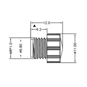 Capuchon de protection plastique M8 pour connecteur mâle femelle