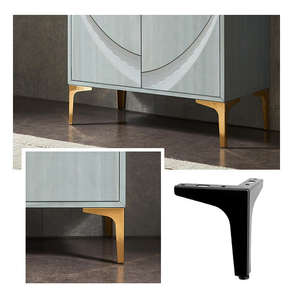 Patas Metálicas en Forma de L para Isla de Cocina de 10 cm de Altura, con Fácil Instalación, Diseño Moderno para Muebles de Hotel y Sala de Estar - Product Image 1