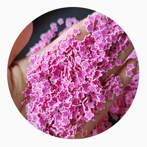 5mm Pink Star Polymer Clay Streu sel für Nail Art UV Epoxidharz Silikon form Flocken Schleim füller Herstellung
