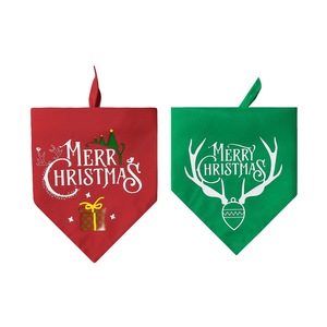 ผ้าพันคอสุนัขสองชั้นทรงสามเหลี่ยมใหม่อุปกรณ์สัตว์เลี้ยง - Product Image 4