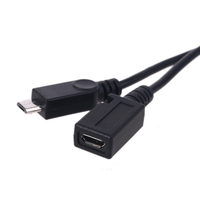 Kabel Pendek USB 20CM Mikro USB Host, Kabel OTG dengan Daya Ekstra