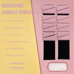 Ensemble d'haltères en silicone réglables 1,0 kg 2,0 kg avec plaques de poids et bande élastique pour entraînement à domicile unisexe - Product Image 2