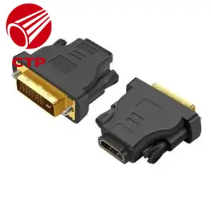 Adaptador VGA a DVI (24 + 5) chapado en oro para Multimedia, electrodomésticos, computadora, reproductor de DVD, HDTV, monitor