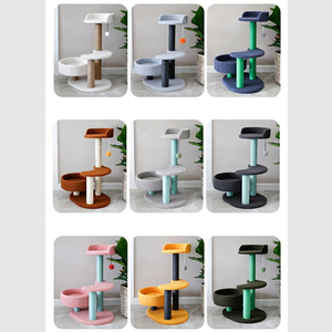 Neues Design Modernes Sisal seil Holz Kratz baum Turm Holz Kratz baum Großer Kratz baum Turm - Product Image 6