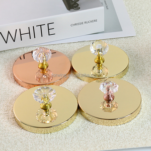 Biểu Tượng Tùy Chỉnh Thời Trang Bóng Kim Loại Vàng Nắp Với Xử Lý Cho Lưu Trữ Container Tàu Nến Jar Chai Đóng Cửa - Product Image 2