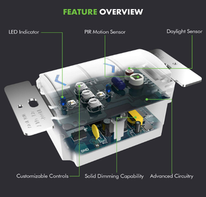 Sensor de movimiento PIR de vacante de ocupación con interruptor de luz atenuador de 0-10V/atenuador de bajo voltaje de un solo polo - Product Image 5