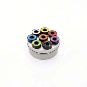 Rodamientos para Longboard y Skateboard (8 x 22 x 7 mm) con Paredes Laterales Negras y Sellos de 8 Colores con Logotipo ABEC 7/9/11 608-2rs con Cajas Metálicas - Product Image 5