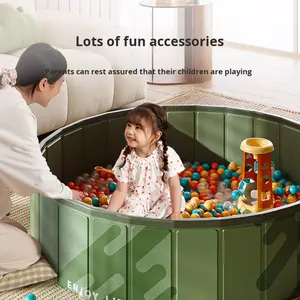 <span class=keywords><strong>Piscine</strong></span> à balles en PVC vert forêt pour enfants, <span class=keywords><strong>piscine</strong></span> océanique pliable pour enfants, jouets pour garçons et filles, clôture pour bébé, ENJOY LIFE Text - Product Image 2