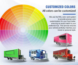 Remolque de cocina móvil de comida rápida de acero inoxidable amarillo Vintage, camión de comida rápida para café, Pizza para uso en la calle - Product Image 3