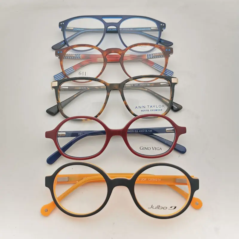 मिश्रित तैयार किए एसीटेट बच्चों ऑप्टिकल फ्रेम के लिए मिश्रित आँख चश्मा बच्चों चश्मा