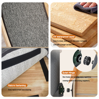 Tour d'activités pour chat de luxe, grande taille, en bois massif et sisal, avec plateforme multi-niveaux, poteau d'exercice, tapis roulant et roue de course