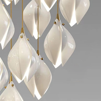 Lampe en céramique moderne pour chambre à coucher, luminaire décoratif de luxe, simple, pour salon, lustre LED à longue ligne