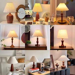 French <b>Vintage</b> Solid Wood Desk <b>Lamp</b> Wabi-Sabi Style American Retro High-End Bedroom Study Room Elegant Bedside <b>Lamp</b> 2.0kg - Product Image 3