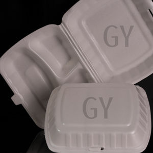 Caja de alimentos Envasado de alimentos desechable Cajas de espuma Contenedor de espuma Caja de alimentos de espuma Caja de tres compartimentos Contenedores de alimentos de espuma desechables - Product Image 1