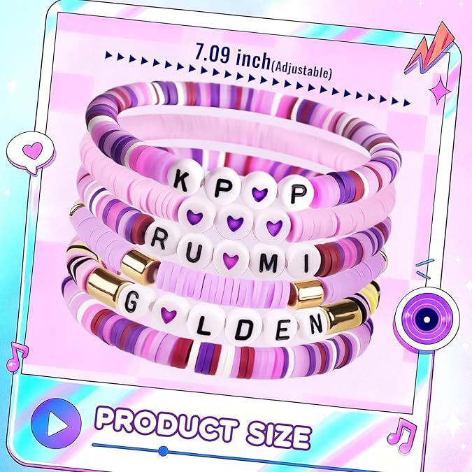 Bracelet 6 pièces Violet