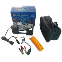 DC12V Mini compresseur d'air de voiture portable Compresseurs d'air à double cylindre Gonfleur de pneu Pompe à compresseur d'air à 2 cylindres