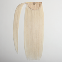 Extensions de cheveux naturels vietnamiens Remy, queue de cheval droite à clipser, base en maille respirante, 12-30 pouces, blond, vente en gros, usage quotidien