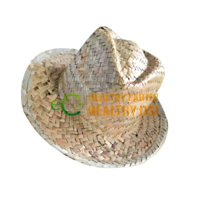 Chapeau de cowboy en herbe naturelle à 100% fait à la main pour femmes et enfants, prix bas et haute qualité, provenant du fabricant Eco2go Vietnam - Product Image 1