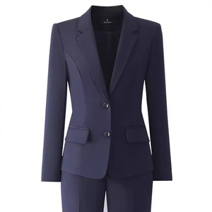 Women's <b>Black</b> Suit Set Long Sleeve Professional <b>Work</b> Uniform For Hotel Receptionist Spring Autumn Business Jacket <b>Pants</b> Outfit - Product Image 5
