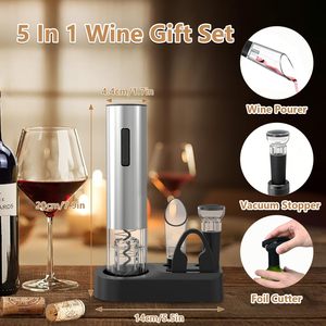 4 in 1 Rechargeable Type-C Opener <b>Wine</b> Pourer & <b>Stopper</b>- Automatic Corkscrew Bottle Electric <b>Wine</b> Opener for Gifts - Product Image 2