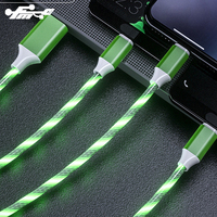 Kabel pengisi daya Led Cahaya Usb cepat, ponsel grosir Tiongkok Shenzhen konektor USB 2.0 standar, untuk Iphone TPE