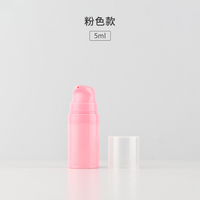 Nouvelle Offre Spéciale 15ml 10ml 5ml blanc bleu rose noir rond PP pompe cosmétique bouteille sans air en stock